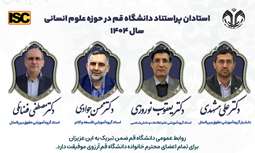 استادان پراستناد دانشگاه قم در حوزه علوم انسانی در سال 1404